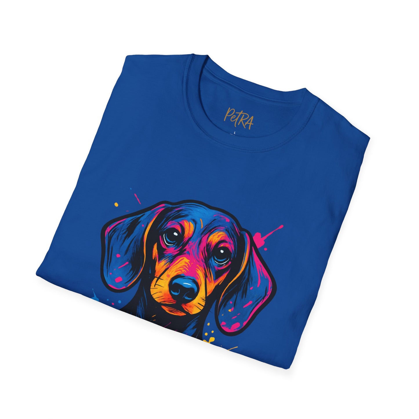 Dachshund T Shirt – Neo Pop Art Head Portrait – Unisex Fit