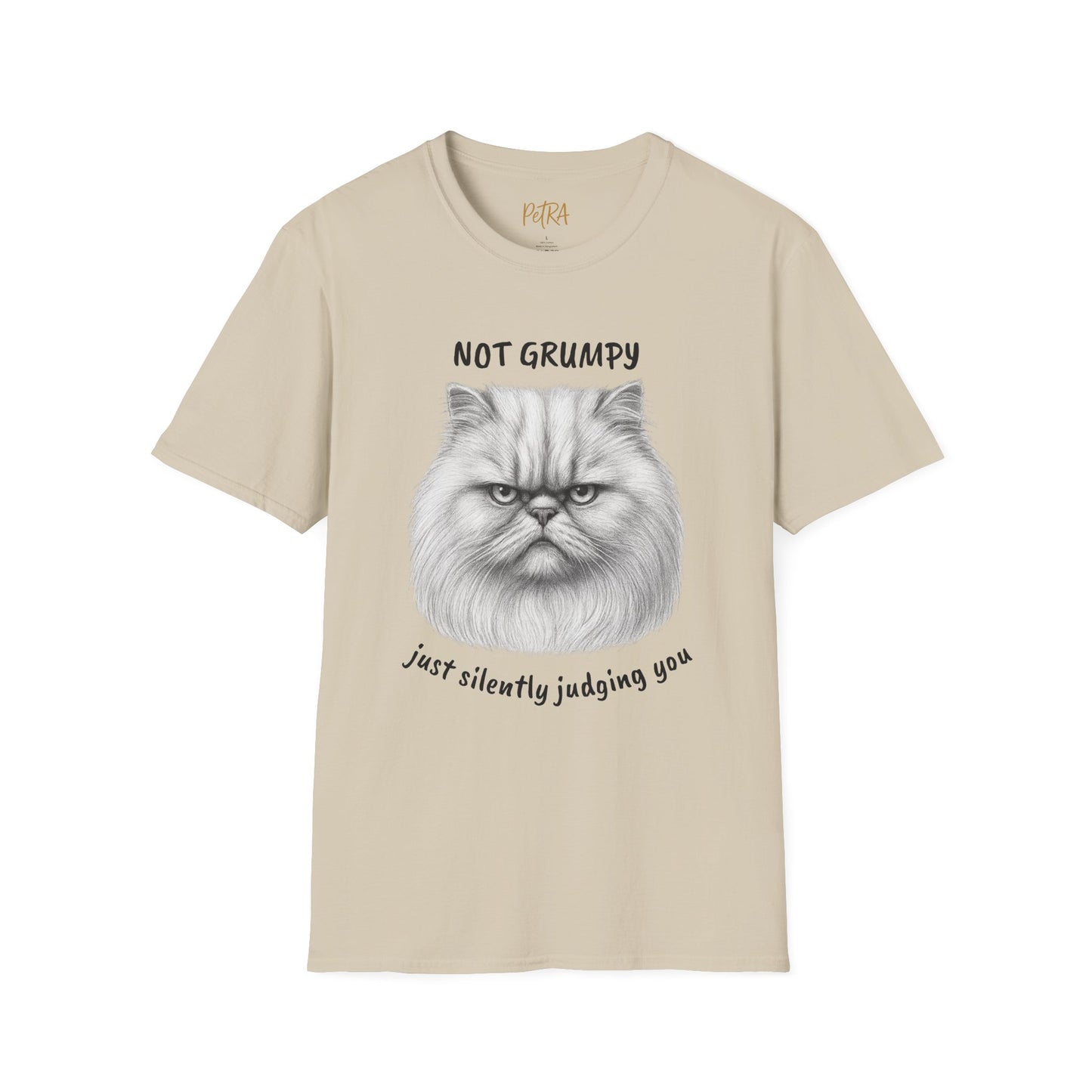 Persian Cat Tee – 'Not Grumpy, Just Judging' Quote – Unisex Fit