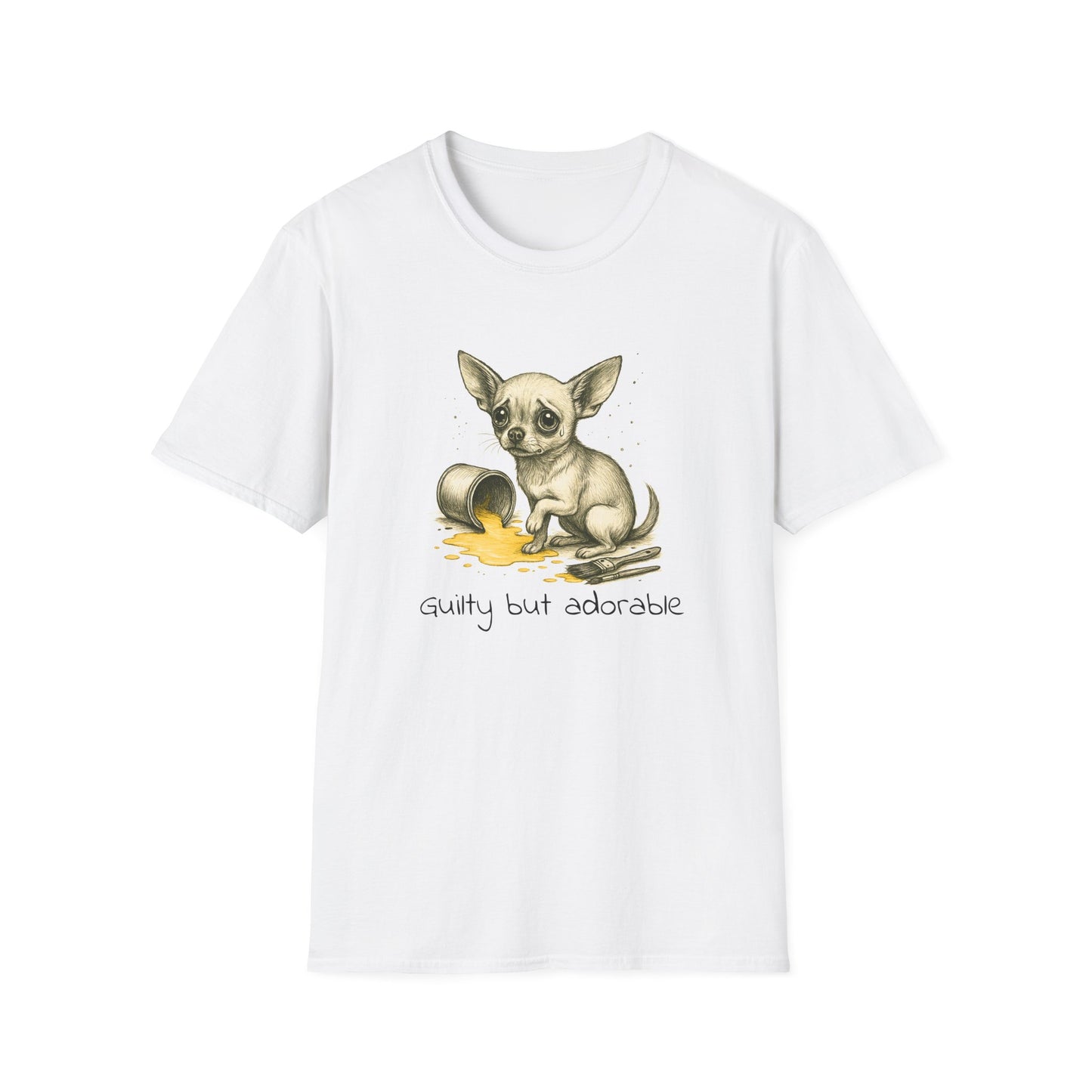 Chihuahua T Shirt – Spilled Paint Design – Unisex Fit