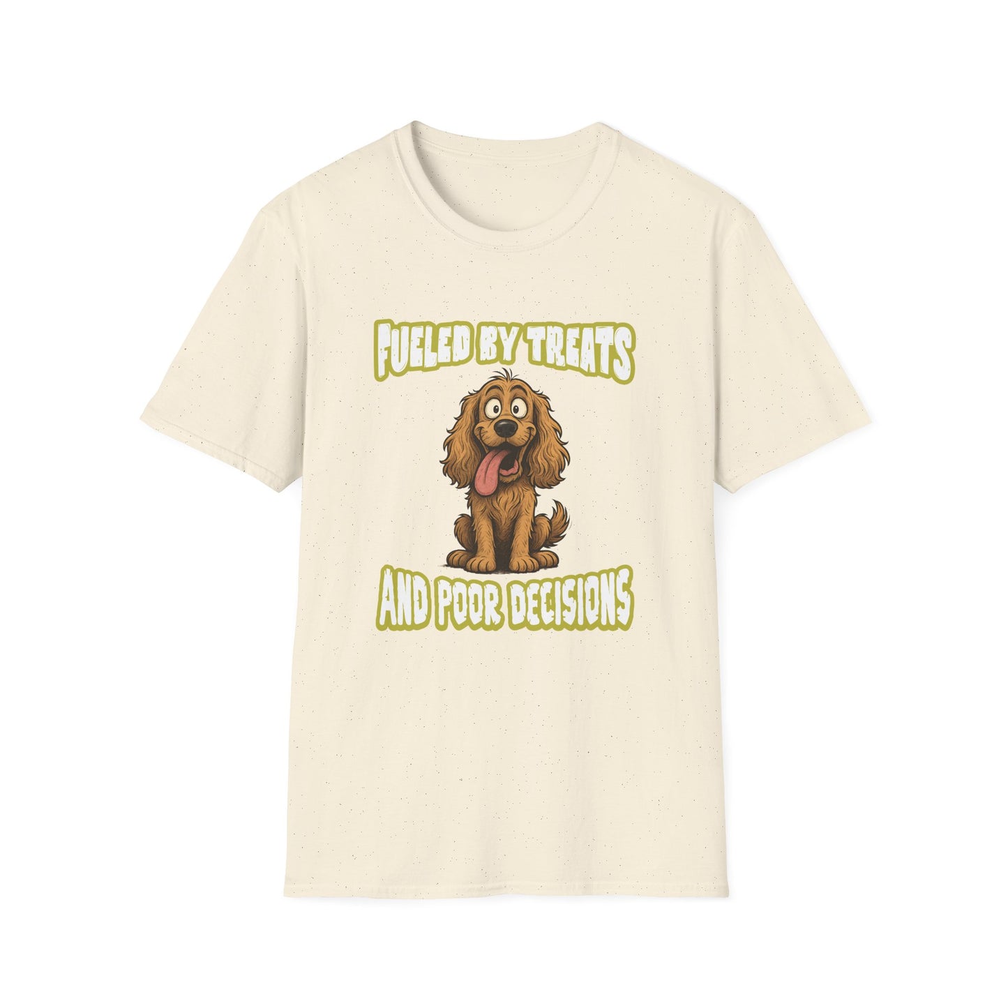 Cocker Spaniel T Shirt – 'Fueled by Treats & Poor Decisions' Cartoon Design – Unisex Fit