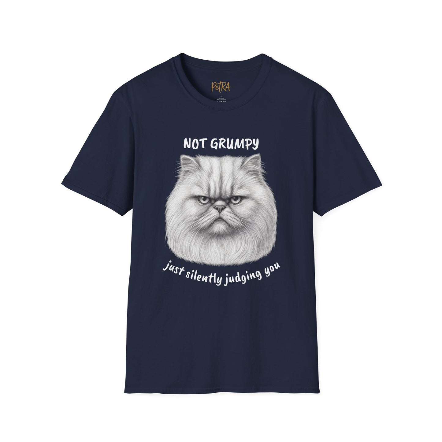 Persian Cat Tee – 'Not Grumpy, Just Judging' Quote – Unisex Fit
