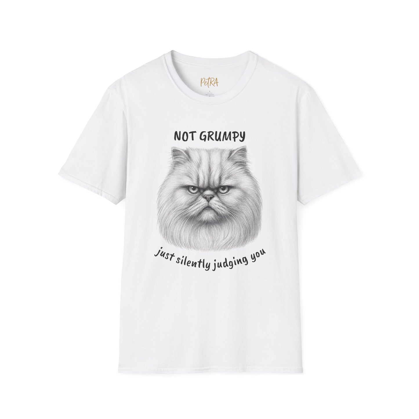 Persian Cat Tee – 'Not Grumpy, Just Judging' Quote – Unisex Fit