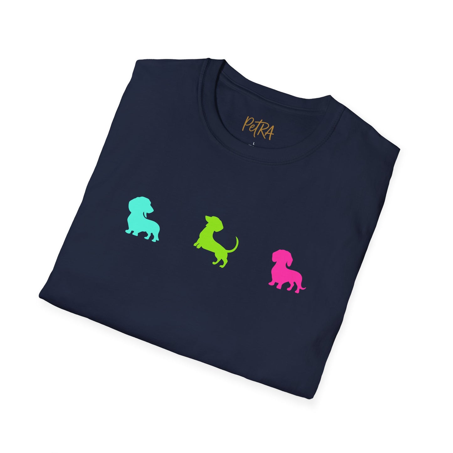 Dachshund T Shirt – Colorful Silhouette Design – Unisex Fit