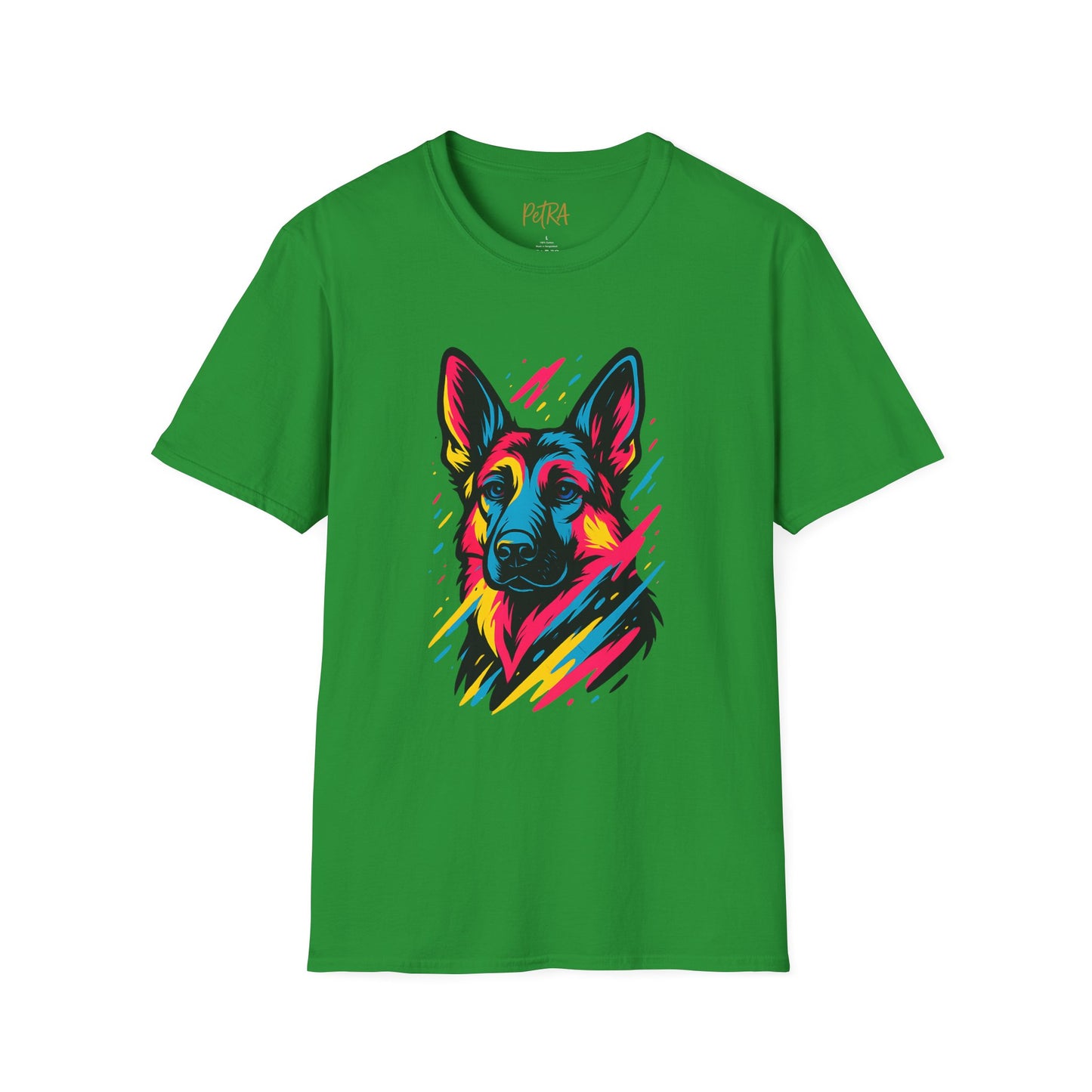German Shepherd T Shirt – Neo Pop Art Portrait – Unisex Fit