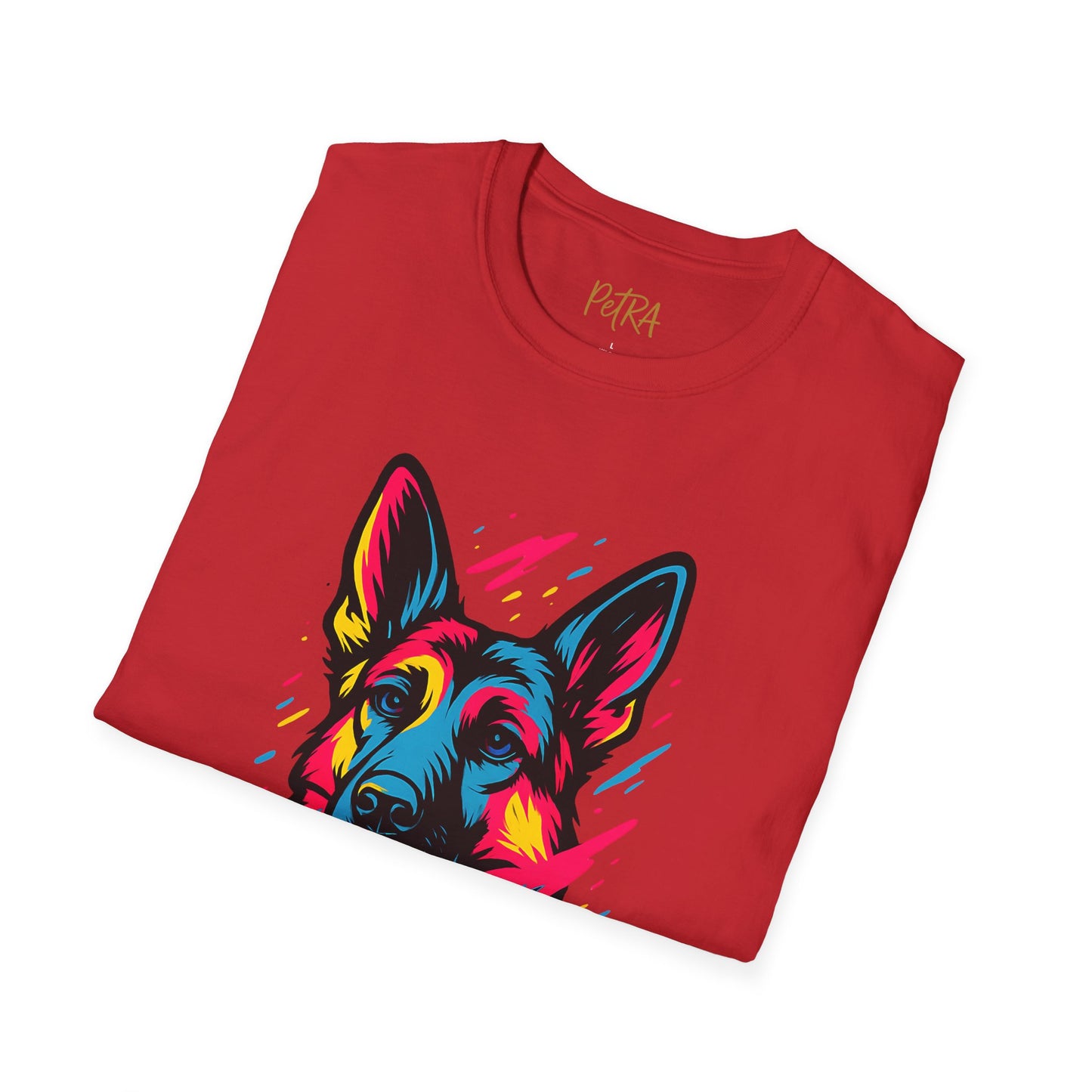 German Shepherd T Shirt – Neo Pop Art Portrait – Unisex Fit