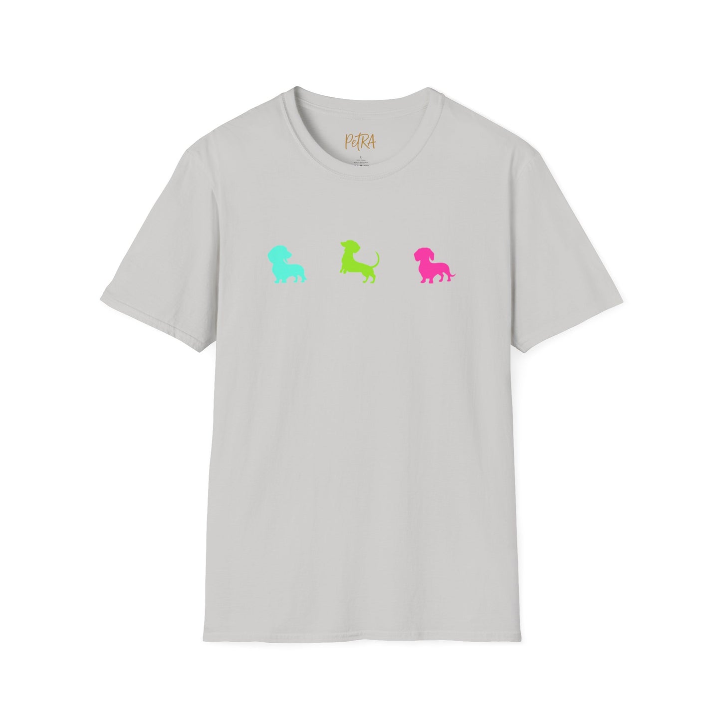 Dachshund T Shirt – Colorful Silhouette Design – Unisex Fit