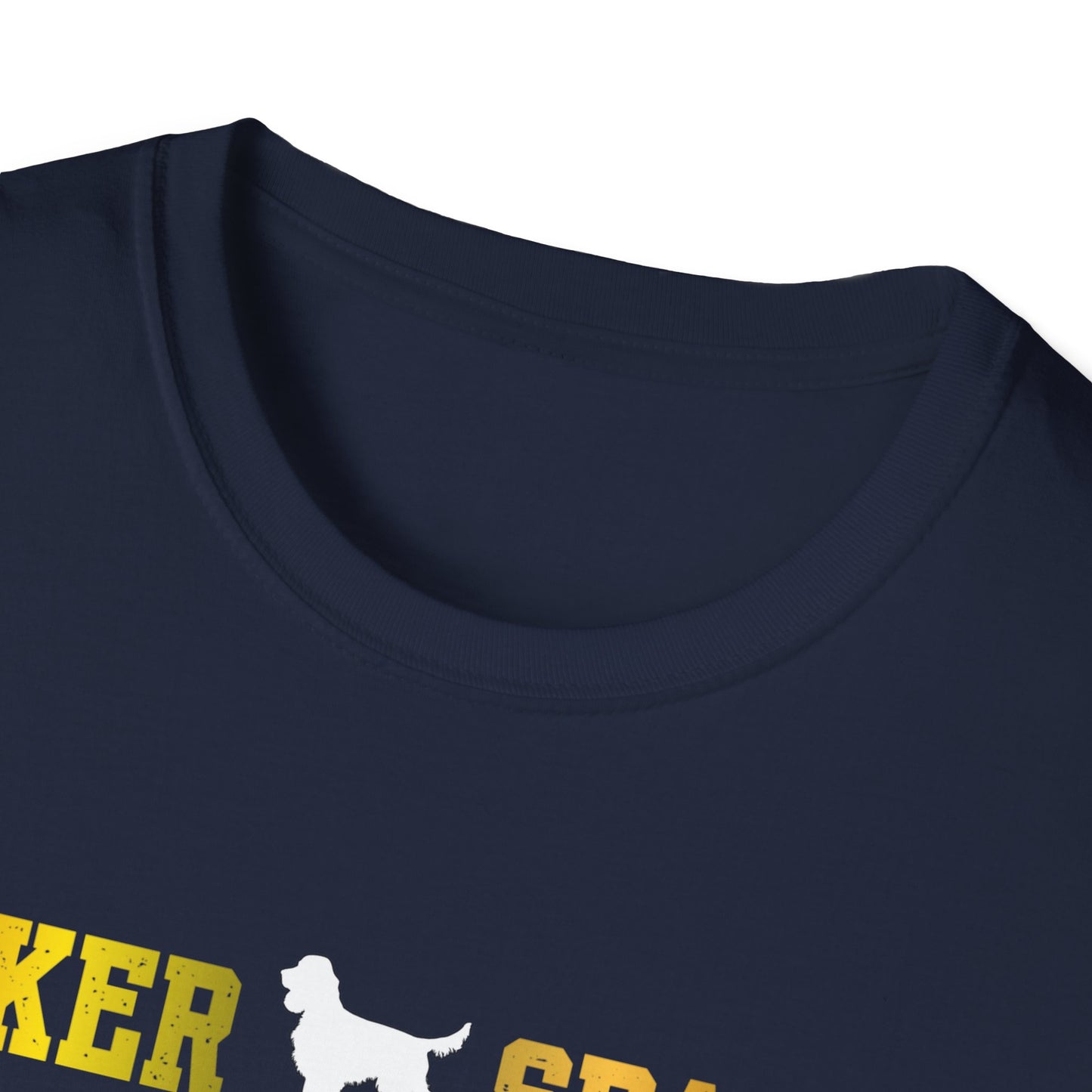 Cocker Spaniel T Shirt – 'Cocker Spaniel Dad' Block Silhouette – Unisex Fit