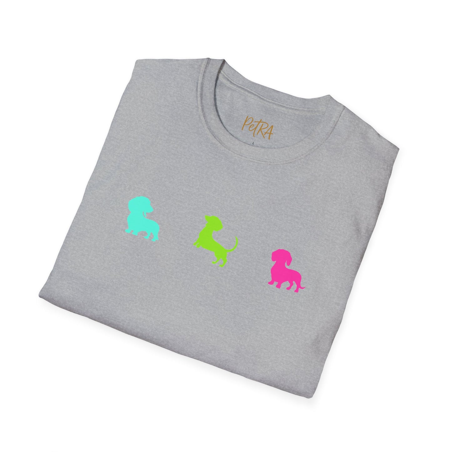 Dachshund T Shirt – Colorful Silhouette Design – Unisex Fit