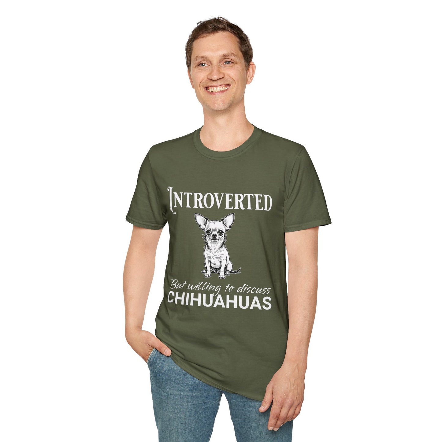 Chihuahua T Shirt – 'Introverted but Willing...' Quote – Unisex Fit