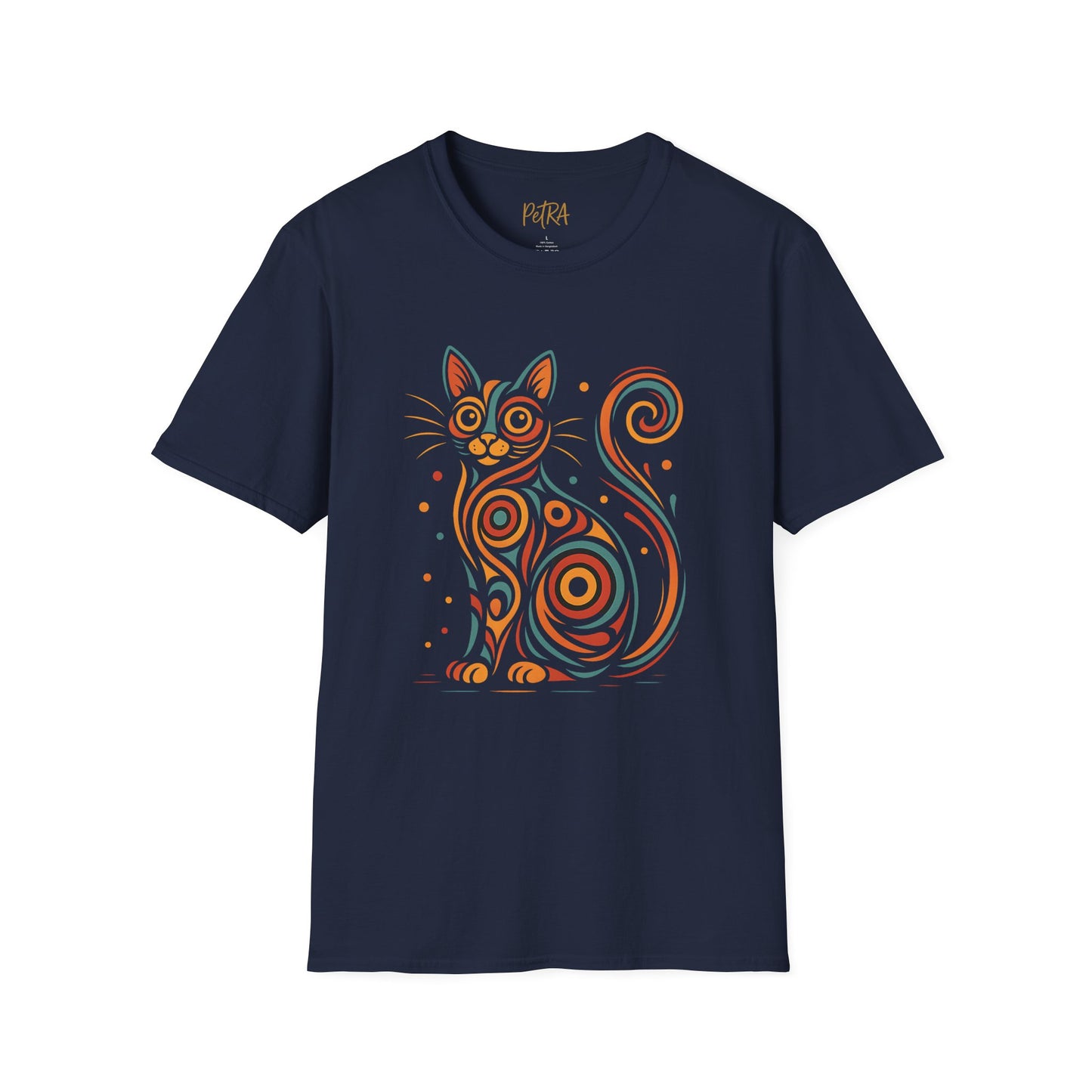 Cat T Shirt – Abstract Kaleidoscope Art – Unisex Fit