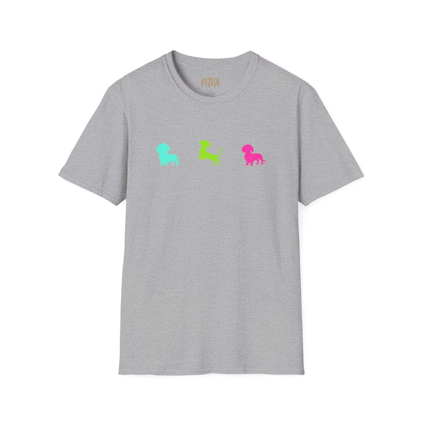 Dachshund T Shirt – Colorful Silhouette Design – Unisex Fit