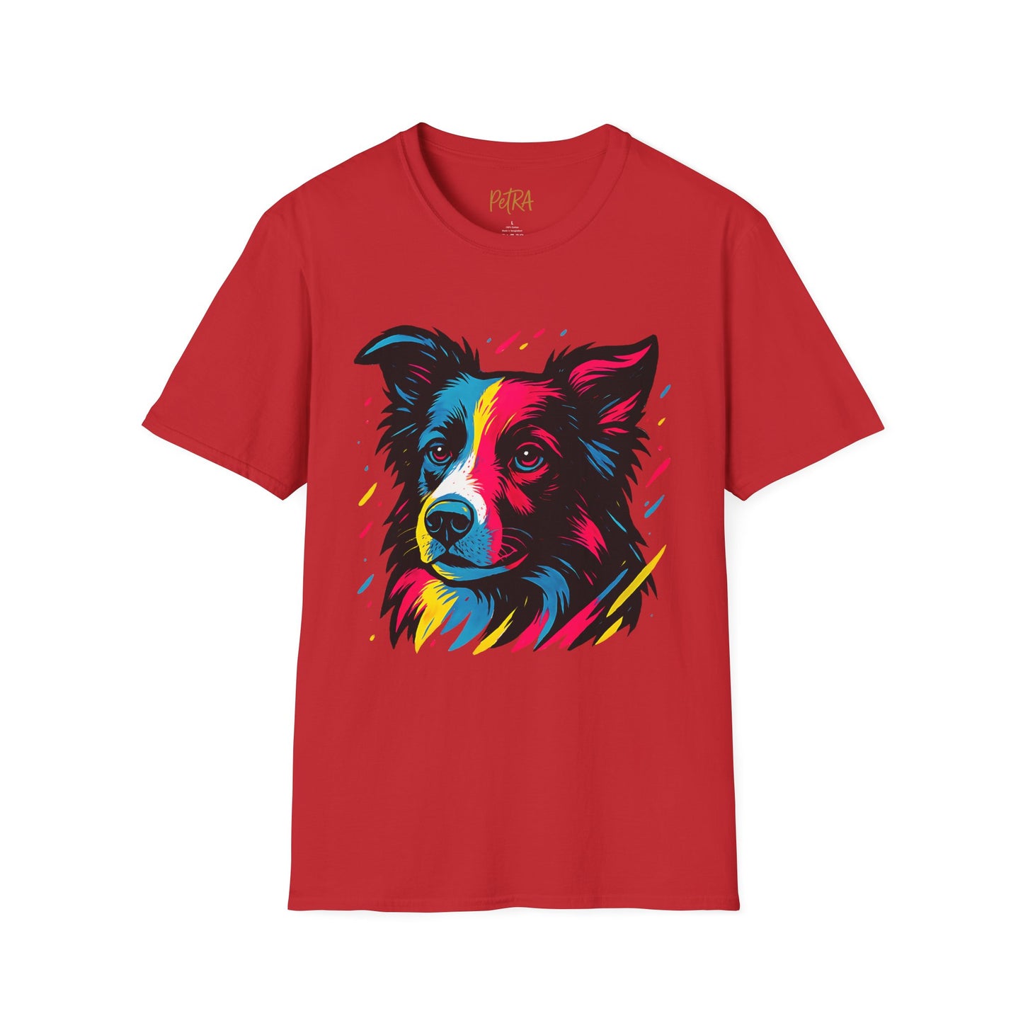 Border Collie T Shirt – Neo Pop Art Portrait – Unisex Fit