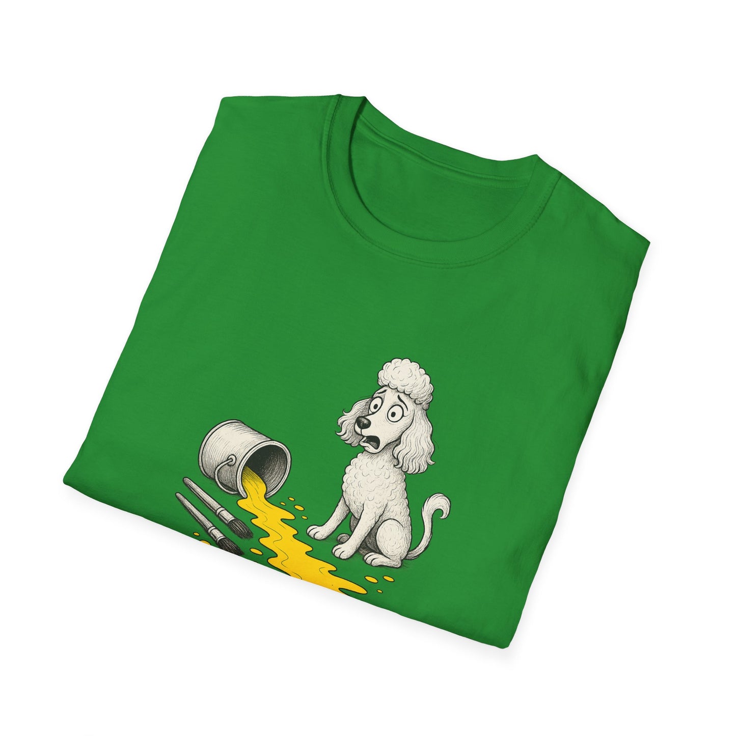 Poodle T Shirt – 'My Life is Ruined' Spilled Paint Design – Unisex Fit