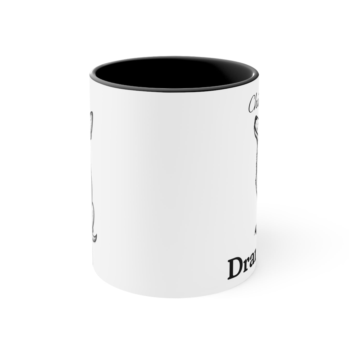 Chihuahua Mug – 'Dramatic AF' Sketch Design – 11oz Accent