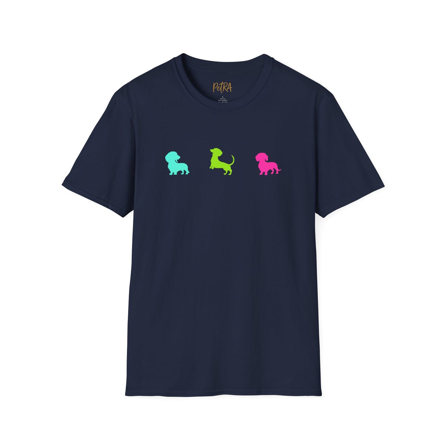 Dachshund T Shirt – Colorful Silhouette Design – Unisex Fit