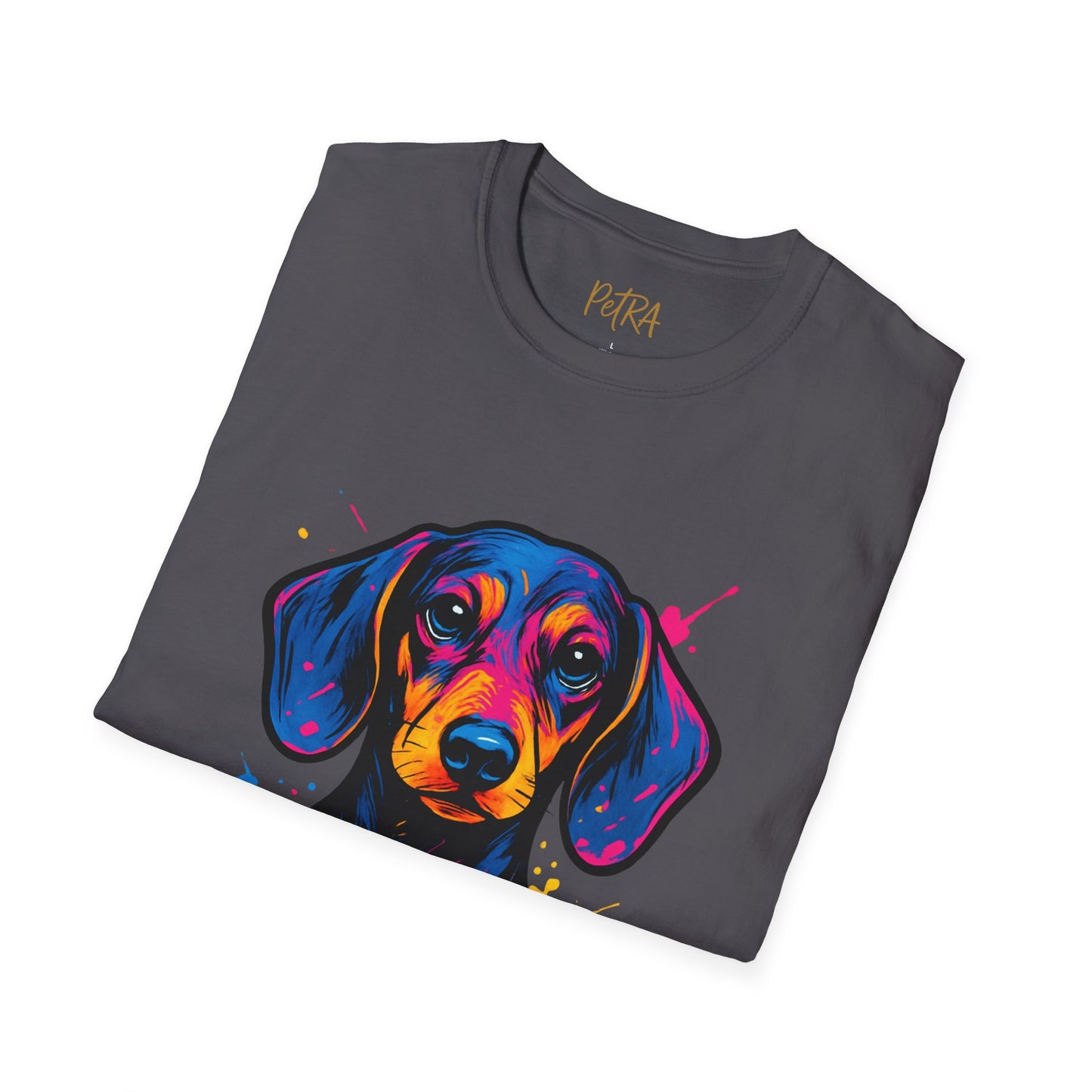 Dachshund T Shirt – Neo Pop Art Head Portrait – Unisex Fit