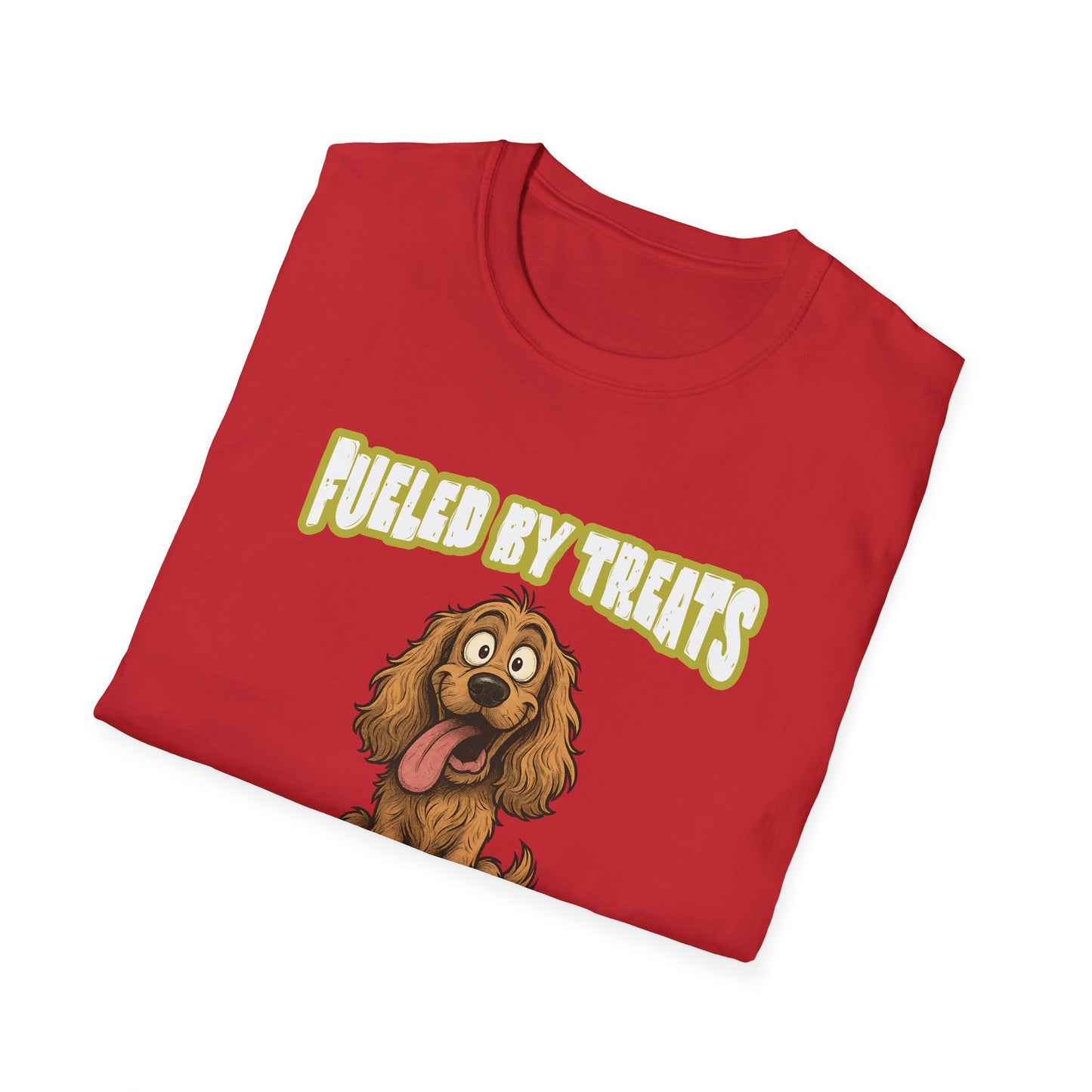 Cocker Spaniel T Shirt – 'Fueled by Treats & Poor Decisions' Cartoon Design – Unisex Fit