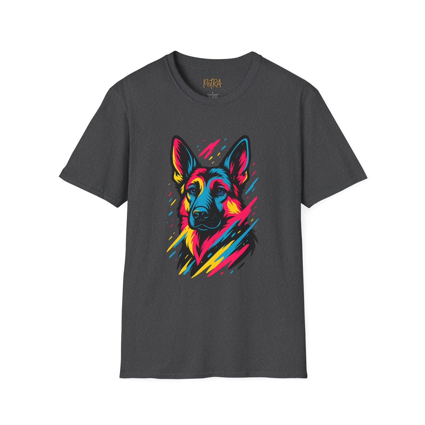 German Shepherd T Shirt – Neo Pop Art Portrait – Unisex Fit