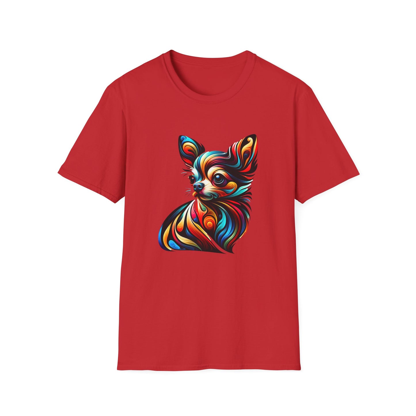 Chihuahua Tee – Vibrant Abstract Swirl Portrait – Unisex Fit