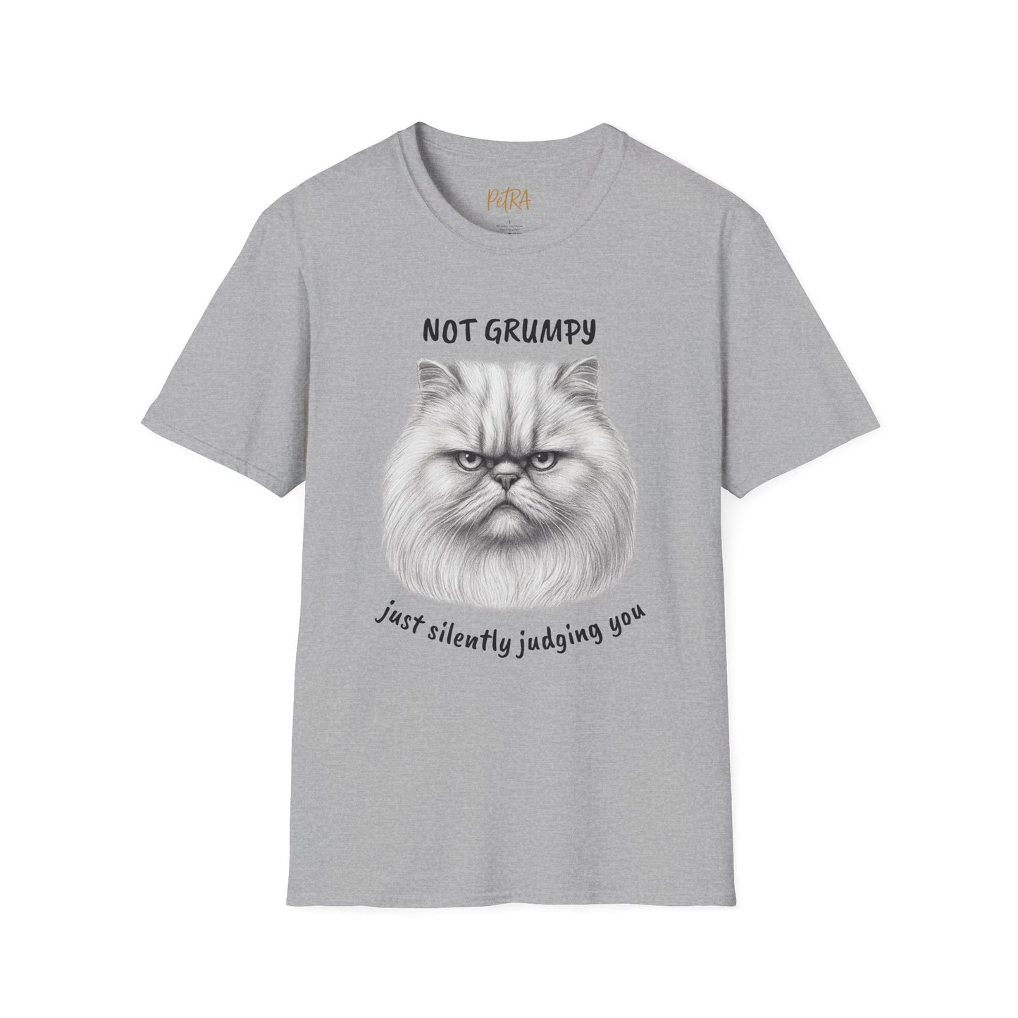 Persian Cat Tee – 'Not Grumpy, Just Judging' Quote – Unisex Fit