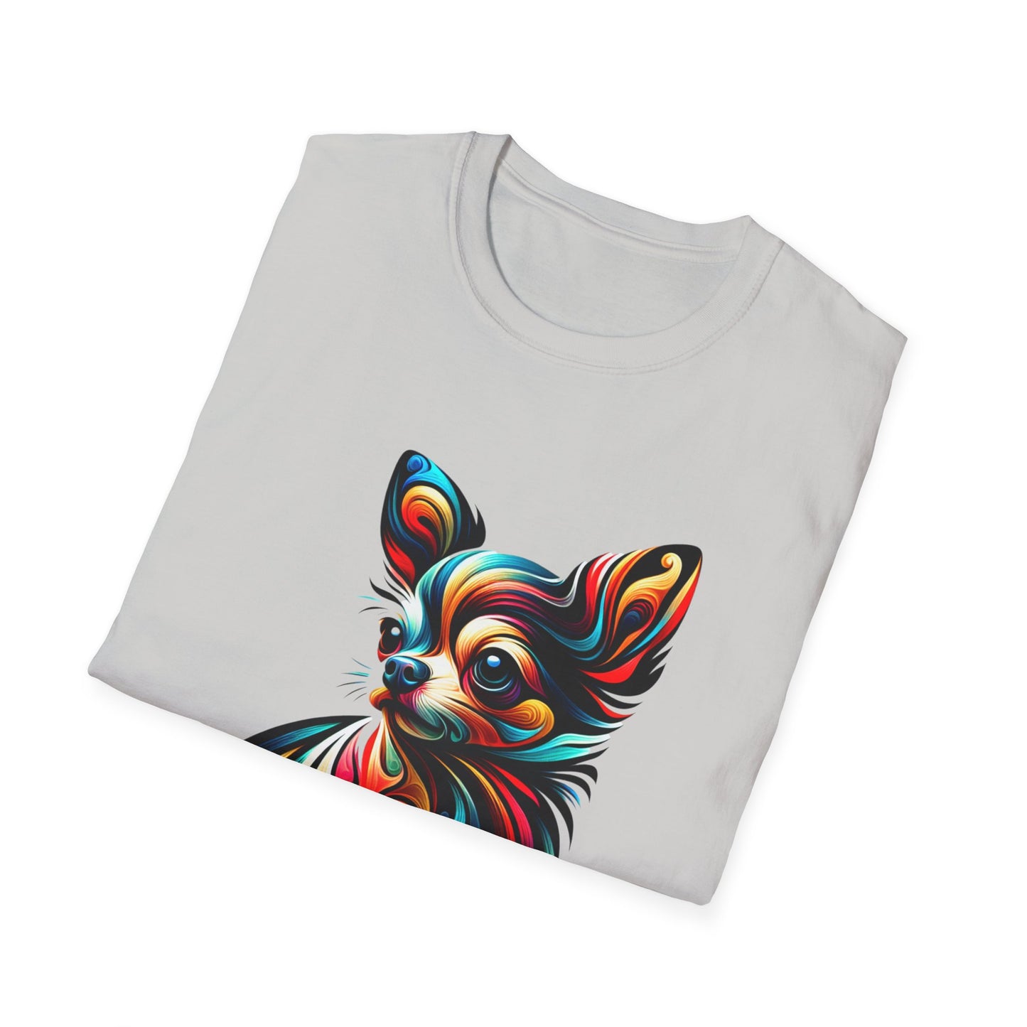 Chihuahua Tee – Vibrant Abstract Swirl Portrait – Unisex Fit