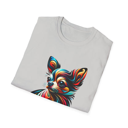 Chihuahua Tee – Vibrant Abstract Swirl Portrait – Unisex Fit