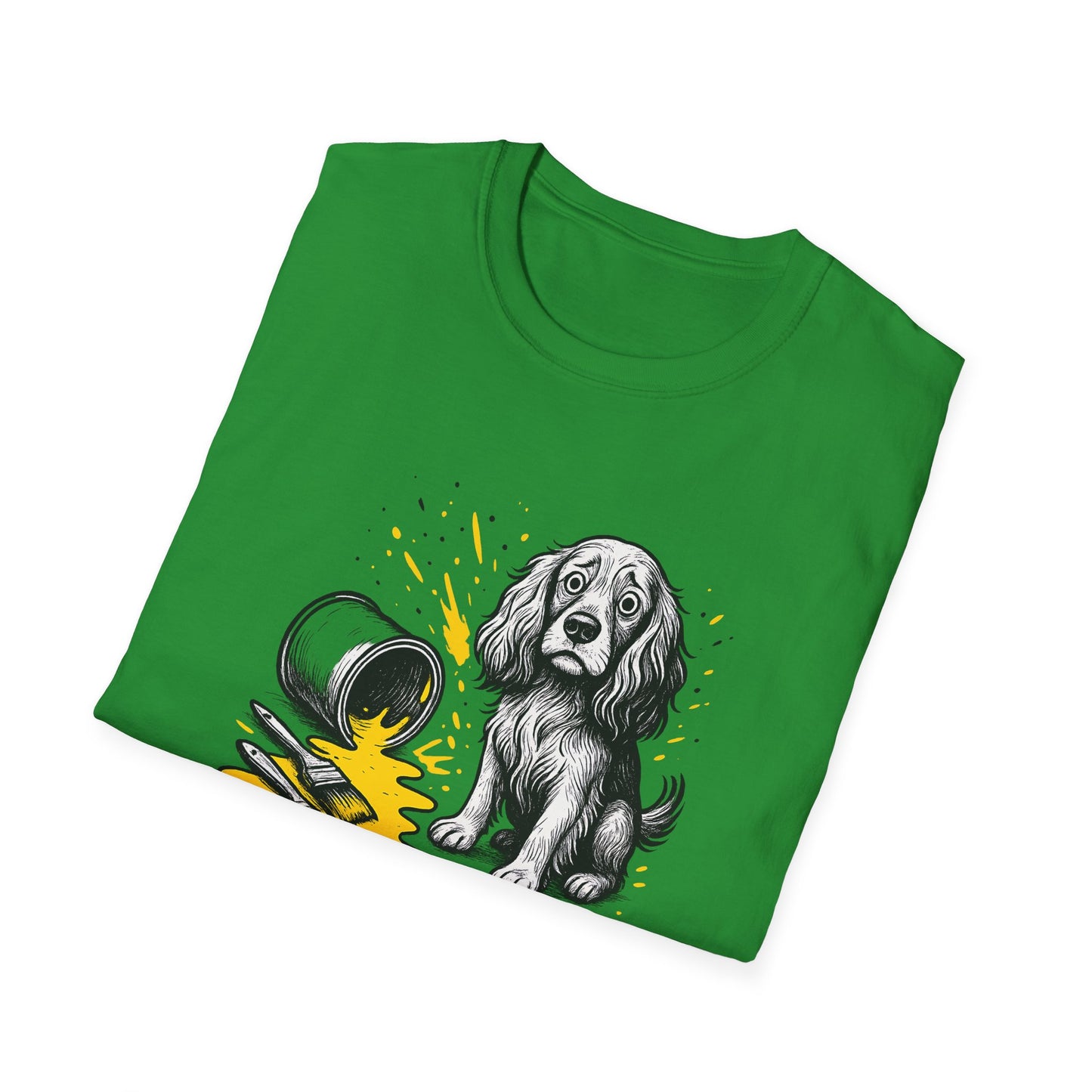 Cocker Spaniel Tee – Spilled Paint Design – Unisex Fit