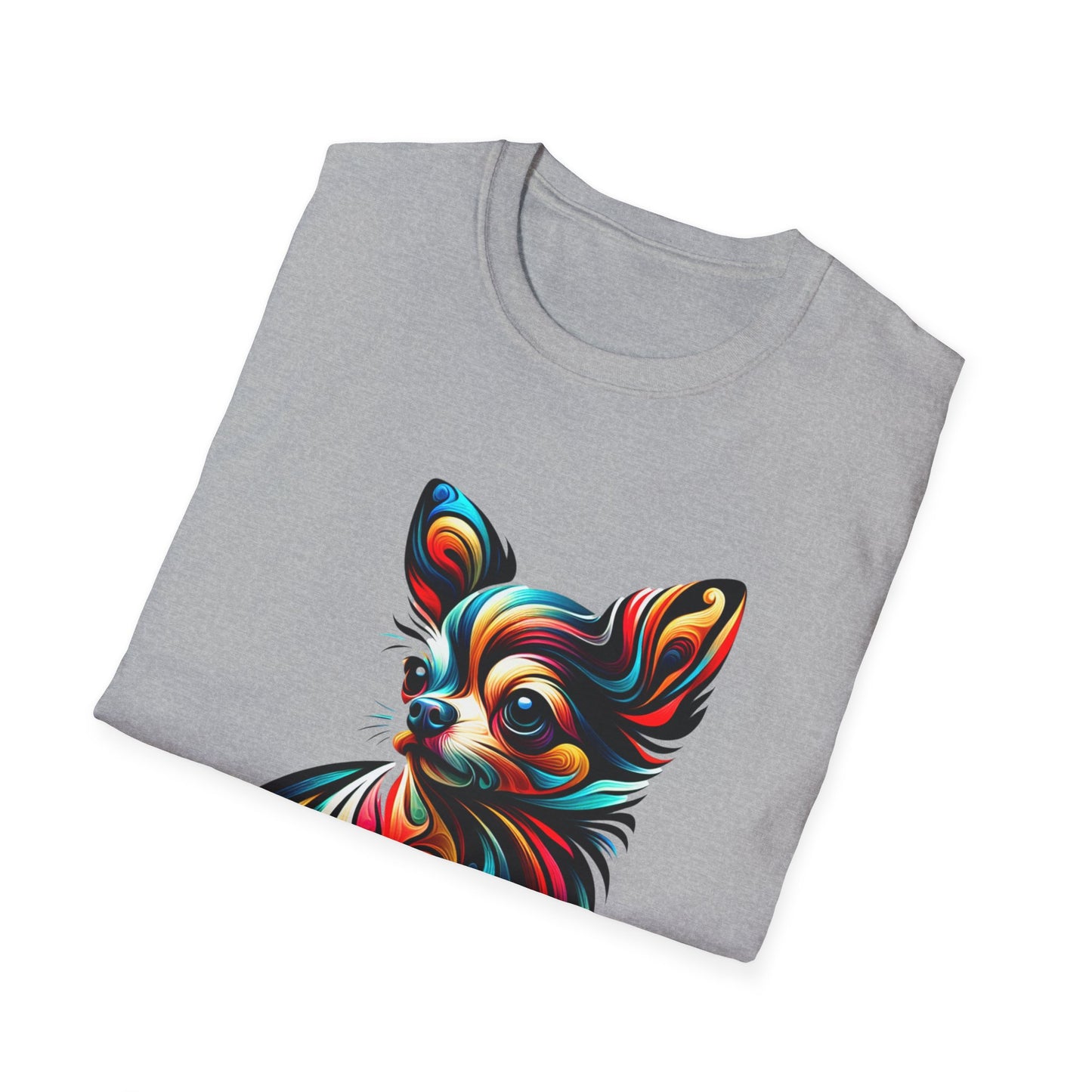Chihuahua Tee – Vibrant Abstract Swirl Portrait – Unisex Fit