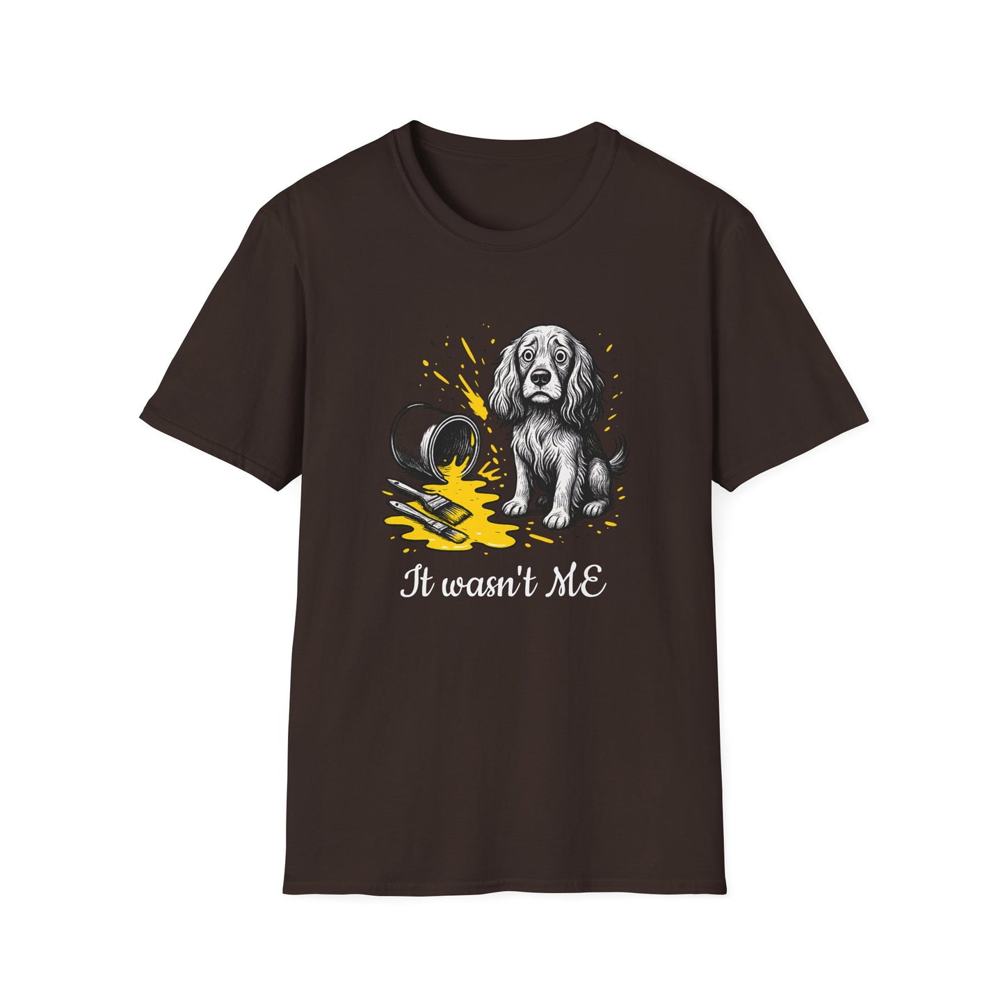 Cocker Spaniel Tee – Spilled Paint Design – Unisex Fit