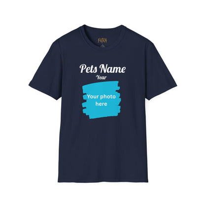 Custom Pet Photo T Shirt – Basic Upload & Text – Unisex Fit