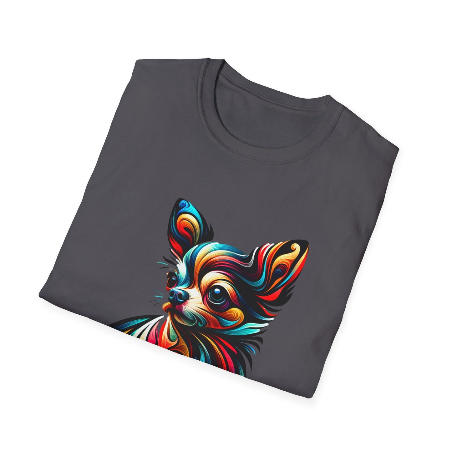 Chihuahua Tee – Vibrant Abstract Swirl Portrait – Unisex Fit