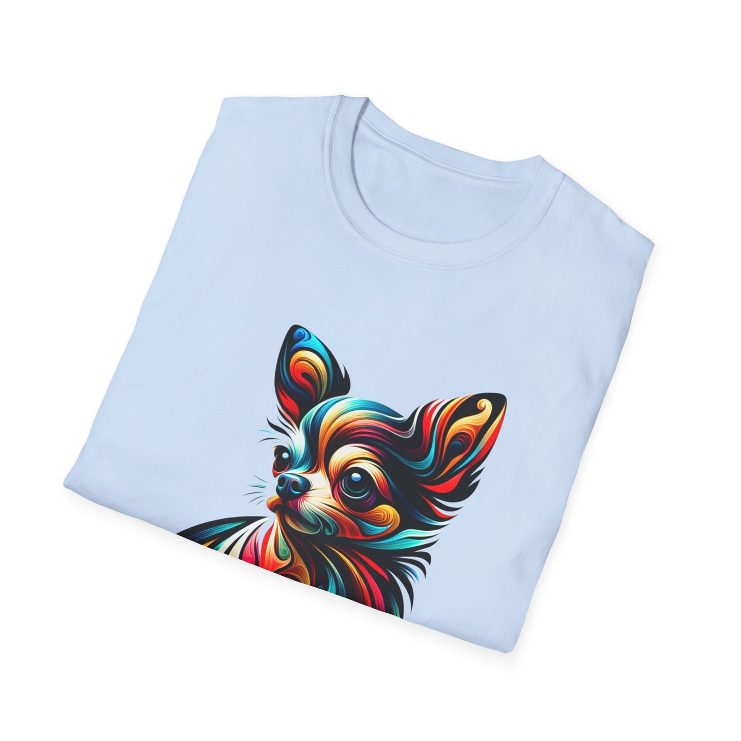 Chihuahua Tee – Vibrant Abstract Swirl Portrait – Unisex Fit