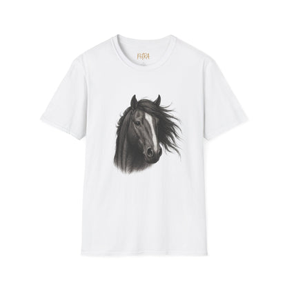 Horse Portrait Tee – Detailed Pencil Sketch Design – Unisex Fit