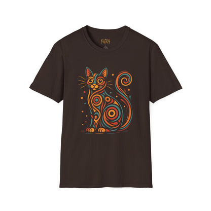 Cat T Shirt – Abstract Kaleidoscope Art – Unisex Fit
