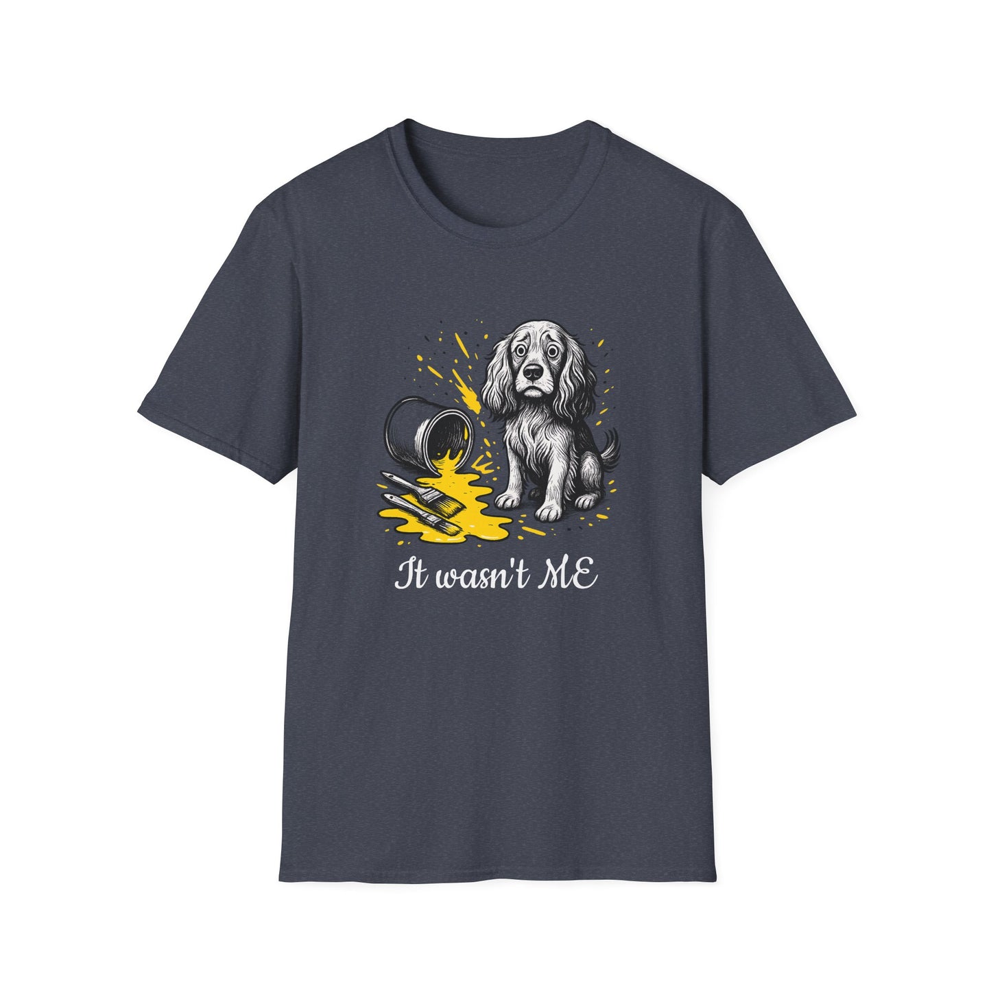 Cocker Spaniel Tee – Spilled Paint Design – Unisex Fit