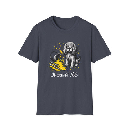 Cocker Spaniel Tee – Spilled Paint Design – Unisex Fit