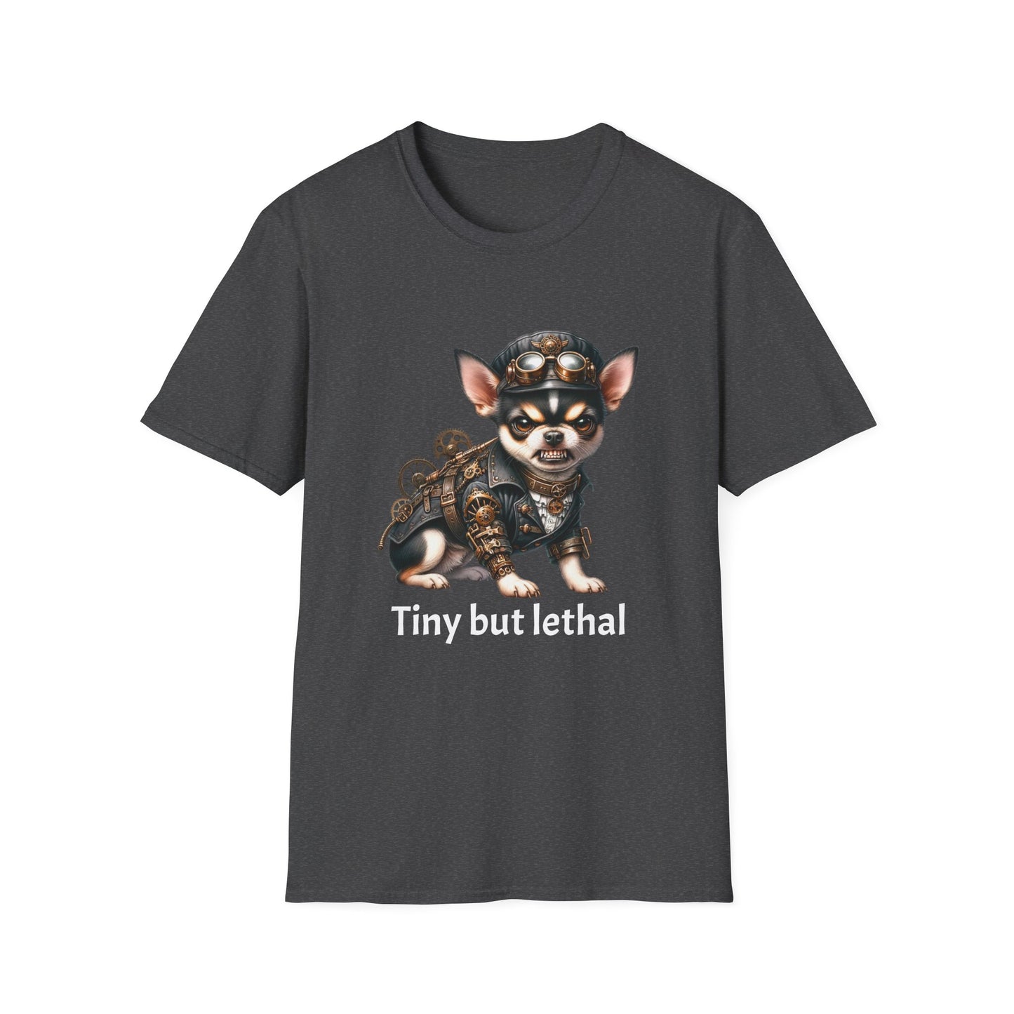 Chihuahua Tee – 'Tiny but Lethal' Steampunk Cosplay Design – Unisex Fit