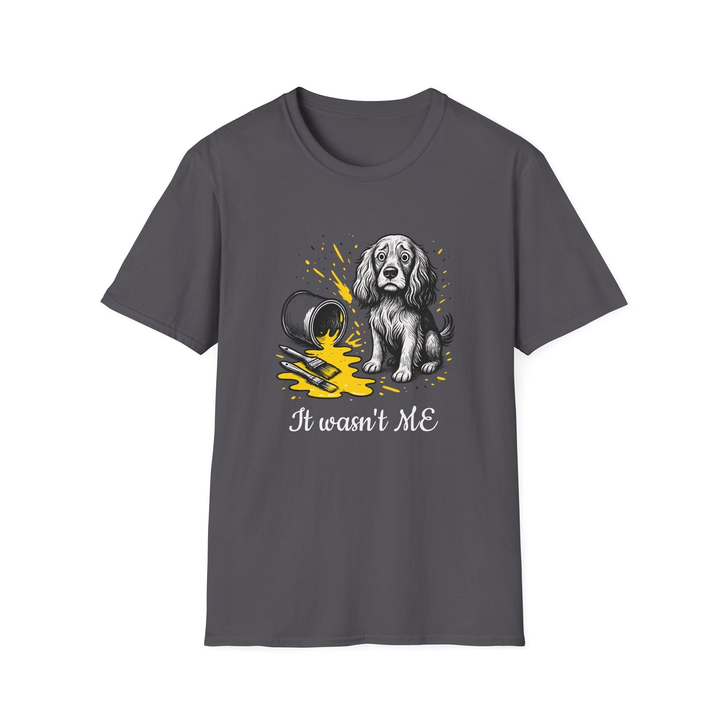 Cocker Spaniel Tee – Spilled Paint Design – Unisex Fit