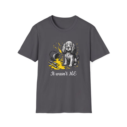 Cocker Spaniel Tee – Spilled Paint Design – Unisex Fit