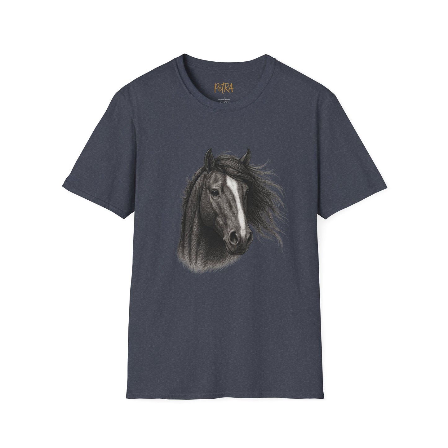 Horse Portrait Tee – Detailed Pencil Sketch Design – Unisex Fit
