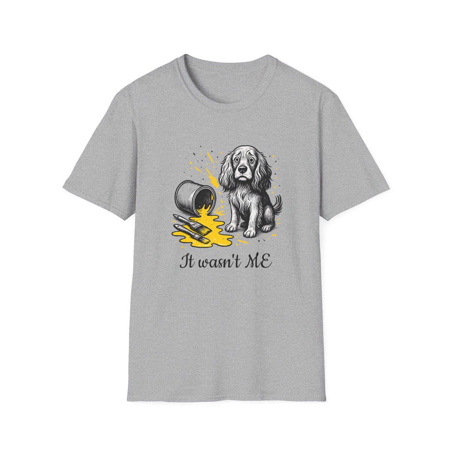 Cocker Spaniel Tee – Spilled Paint Design – Unisex Fit