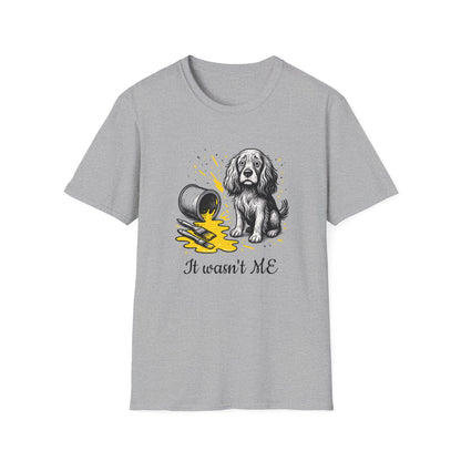 Cocker Spaniel Tee – Spilled Paint Design – Unisex Fit