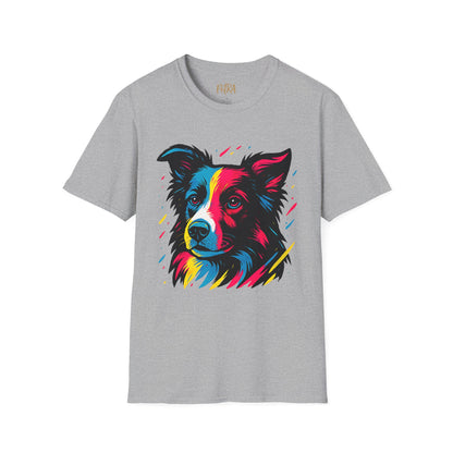 Border Collie T Shirt – Neo Pop Art Portrait – Unisex Fit