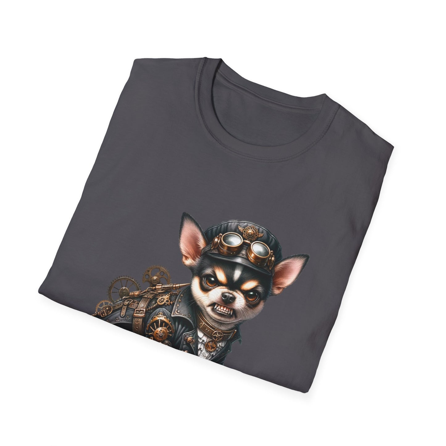 Chihuahua Tee – 'Tiny but Lethal' Steampunk Cosplay Design – Unisex Fit