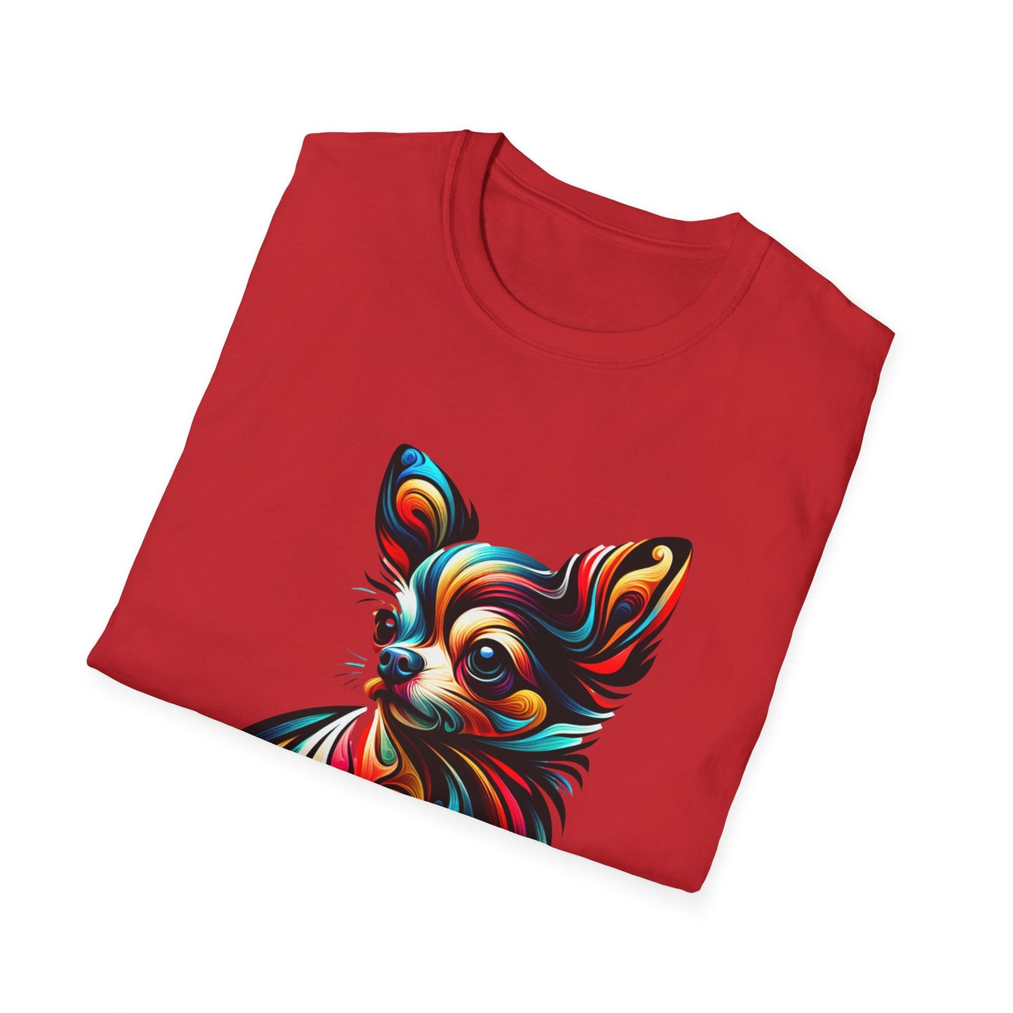 Chihuahua Tee – Vibrant Abstract Swirl Portrait – Unisex Fit