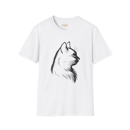 Cat Tee – Elegant Sketch Silhouette – Unisex Fit