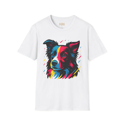 Border Collie T Shirt – Neo Pop Art Portrait – Unisex Fit