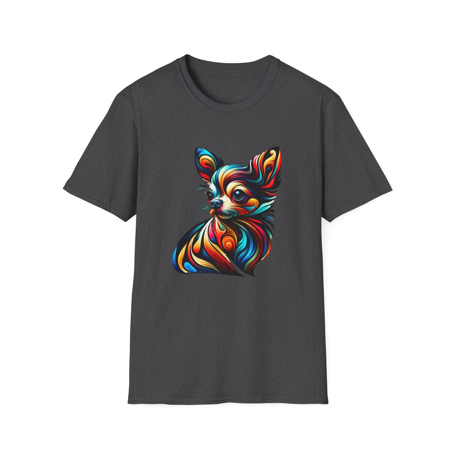 Chihuahua Tee – Vibrant Abstract Swirl Portrait – Unisex Fit