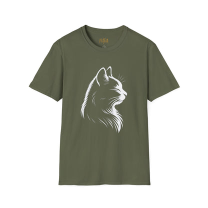Cat Tee – Elegant Sketch Silhouette – Unisex Fit