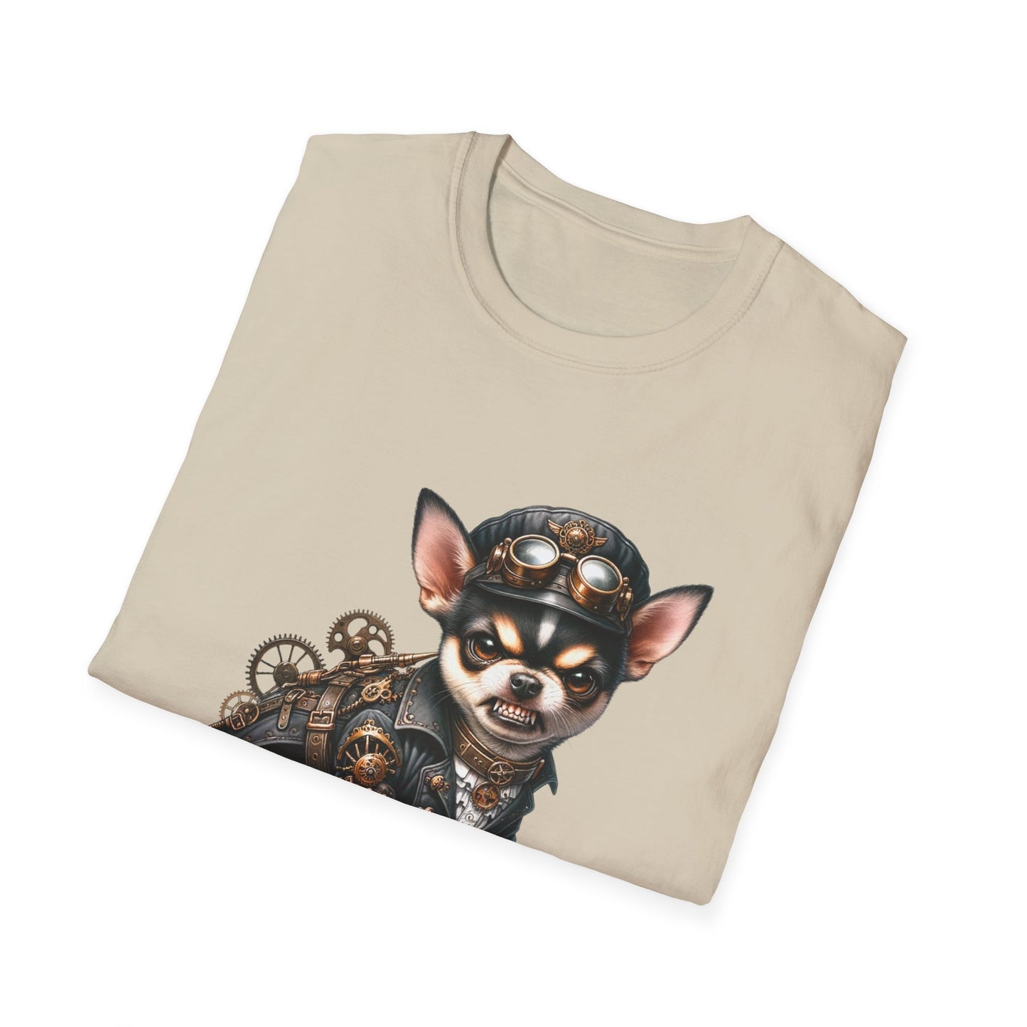 Chihuahua Tee – 'Tiny but Lethal' Steampunk Cosplay Design – Unisex Fit